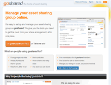 Tablet Screenshot of goshared.com
